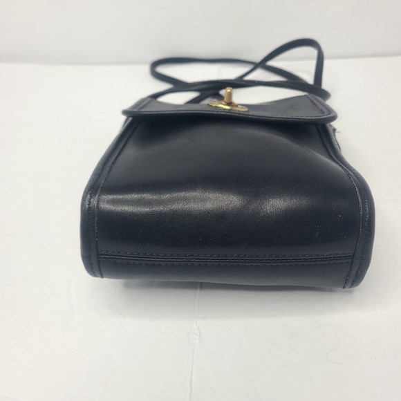 Coach Vintage Crossbody Black Leather Scooter Bag 9893 Purse - Picture 5 of 7